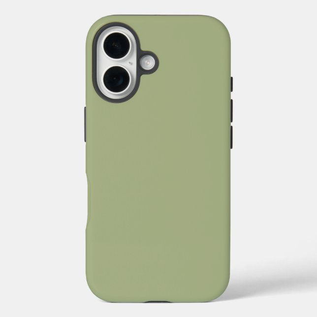 Dusty Sage Green Solid Colour Case-Mate iPhone Case (Back)