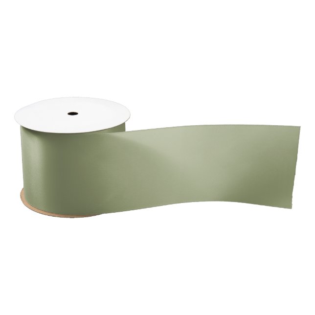 Dusty Sage Green Solid Colour Satin Ribbon (Spool)