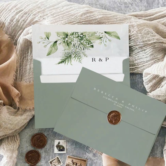 Dusty Sage Green Wedding Envelope (Creator Uploaded)