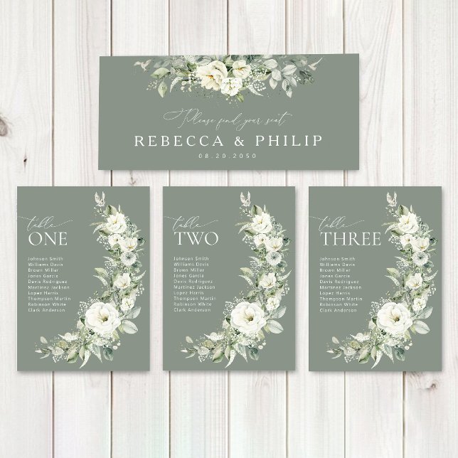 Dusty Sage Green Wedding Head Table Sign (Creator Uploaded)
