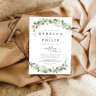 Dusty Sage Green Wedding Invitation