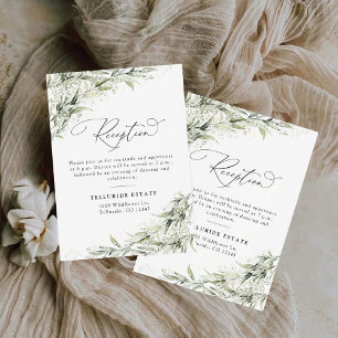 Dusty Sage green Wedding Reception Enclosure Card