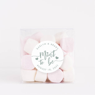 Dusty Sage   Mint to Be Personalised Wedding Favou Classic Round Sticker