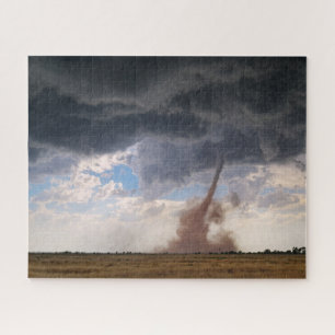 Dusty Tornado and Ominous Clouds in New Mexico Jigsaw Puzzle