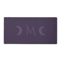 Dusty Violet Crescent Moons Monogram