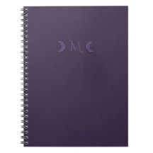 Dusty Violet Crescent Moons Monogram