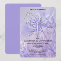 Dusty Violet Floral Wedding Anniversary Party