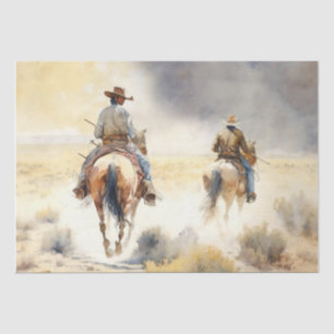 Dusty Western Watercolor “Prairie Storm” Tissue Paper