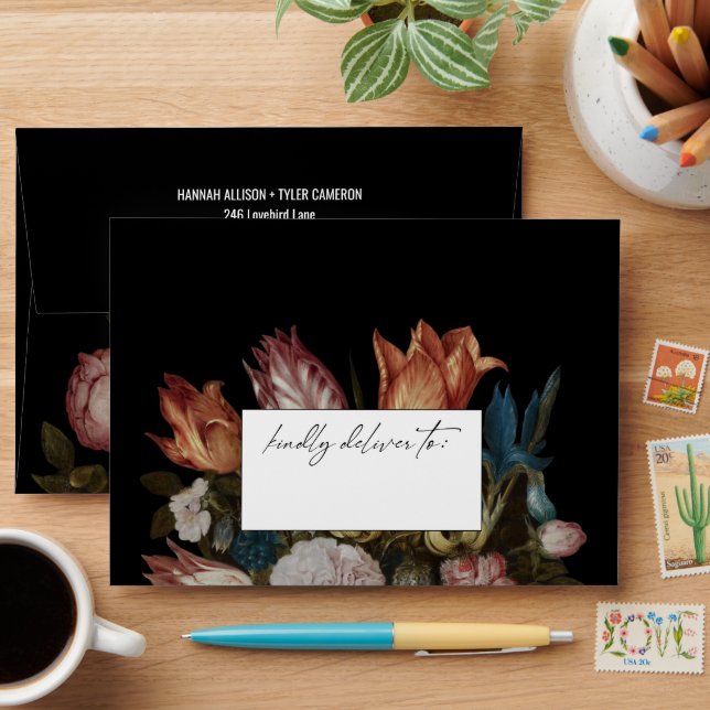 Dutch Ambrosius Bosschaert Floral Oil Painting Envelope (Desk)