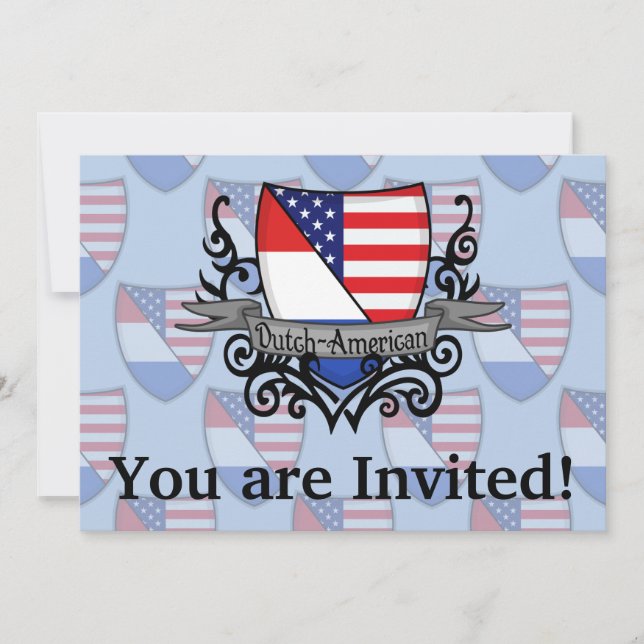Dutch-American Shield Flag Invitation (Front)