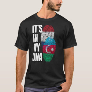 Dutch And Azerbaijani Mix DNA Flag Heritage T-Shirt