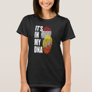 Dutch And Bhutanese Mix DNA Flag Heritage T-Shirt