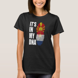 Dutch And Macedonian Mix DNA Heritage Flag T-Shirt