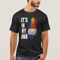 Dutch And Moldovan Mix DNA Heritage Flag