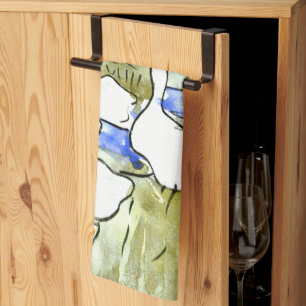 Dutch Art Nouveau Ducks and Geese Tea Towel