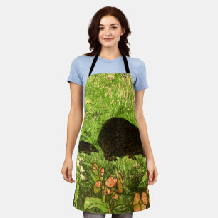 Dutch Art Nouveau Hedgehog and Babies Apron