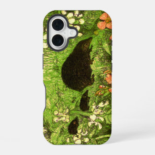 Dutch Art Nouveau Hedgehog and Babies iPhone 16 Case