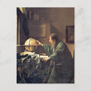 Dutch Artist Vermeer Painting the astronomer Postcard