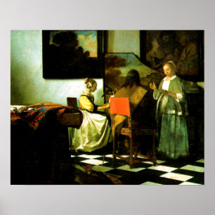 Dutch Artist Vermeer Painting The Concert Poster