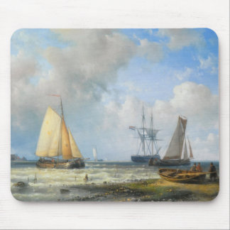 Dutch Barges In A Calm Mouse Pad