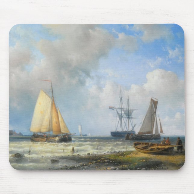 Dutch Barges In A Calm Mouse Pad (Front)