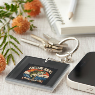 Dutch Bass Fish T-Shirt Key Ring