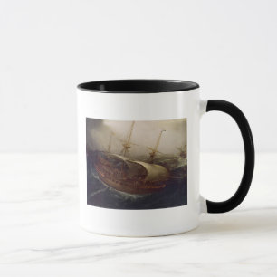 Dutch Battleship in a Storm Mug