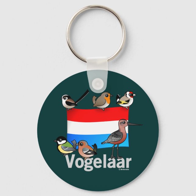 Dutch Birder: Vogelaar Key Ring (Front)