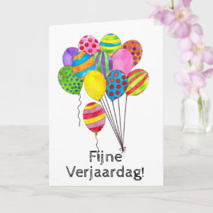 Dutch Birthday bunch of balloons Card