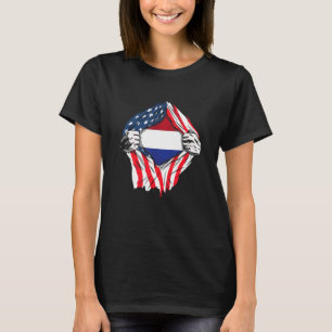 Dutch Blood Inside Me Netherlands Flag T-Shirt