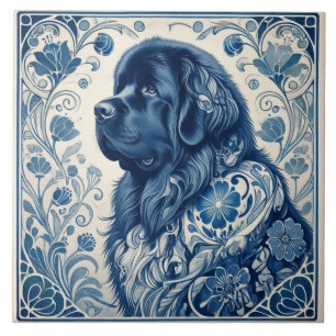 Dutch Blue Newfie Ceramic Tile