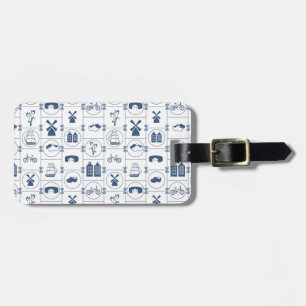 Dutch Blue tiles Luggage Tag