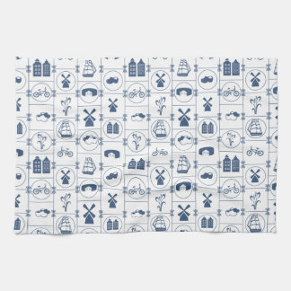 Dutch Blue tiles Tea Towel