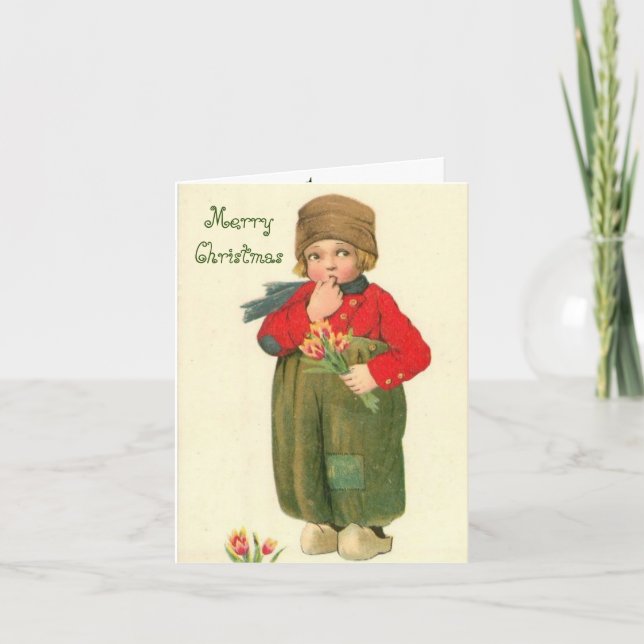 Dutch Boy Christmas Greeting Card (Front)