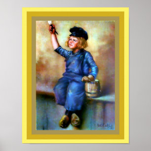 Dutch Boy Painter Print Vintage 1908 enhanced copy