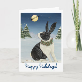 Dutch Bunny Rabbit - Hoppy Holidays! Card