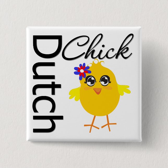 Dutch Chick 15 Cm Square Badge (Front)