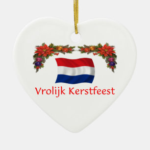 Dutch Christmas Ceramic Ornament