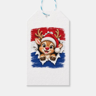 Dutch Christmas Reindeer Gift Tags