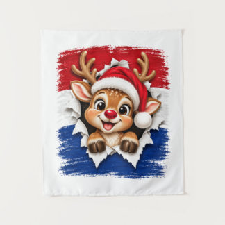 Dutch Christmas Reindeer Tapestry