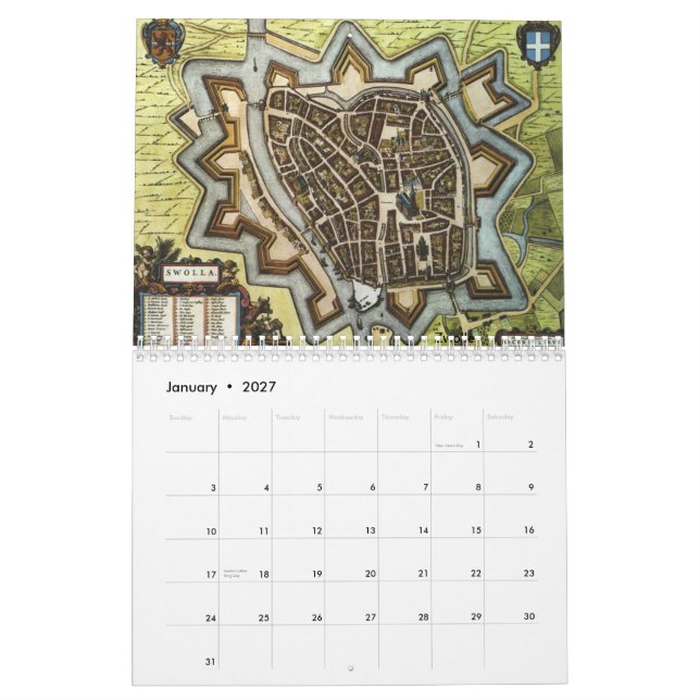 Dutch Cities Anno 1652 - Version 2 Calendar (Jan 2027)