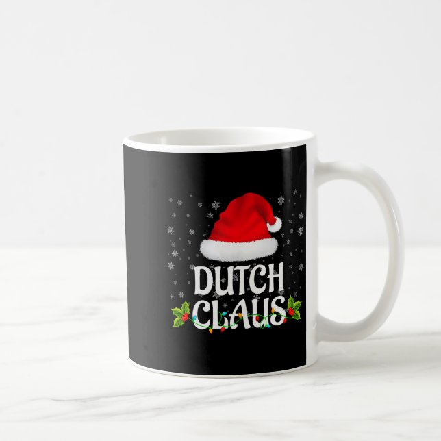 Dutch Claus Christmas Lights Santa Pajama Family M Coffee Mug (Right)