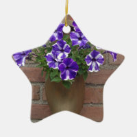 Dutch Clog with Purple Blue White Violet on Wall