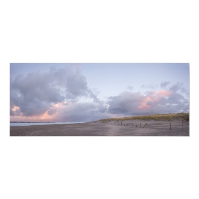 Dutch coast sunset panorama print (Front)