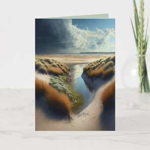 Dutch Coastal Dunes Holiday Card