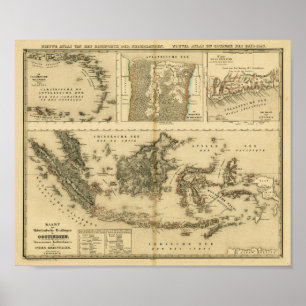 Dutch Colonial Possessions around 1840 Poster