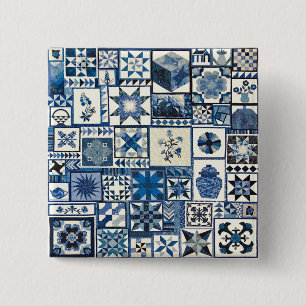 Dutch Delft 15 Cm Square Badge