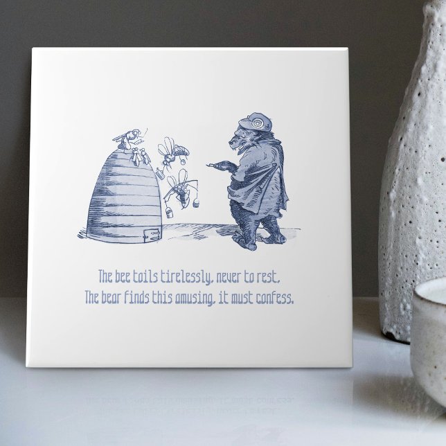 Dutch Delft Wilhelm Busch Inspired Playful Decor Ceramic Tile (Creator Uploaded)