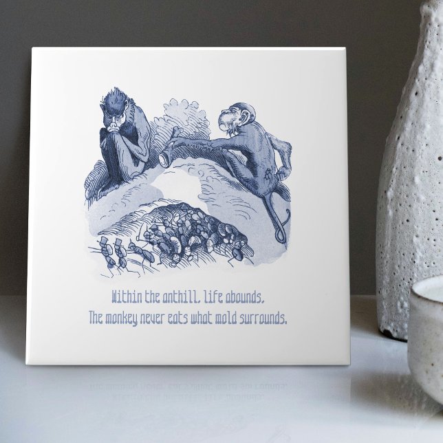 Dutch Delft Wilhelm Busch Inspired Playful Decor Ceramic Tile (Creator Uploaded)