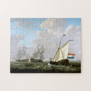 Dutch East India Company Ships by Jacob van Strij Jigsaw Puzzle